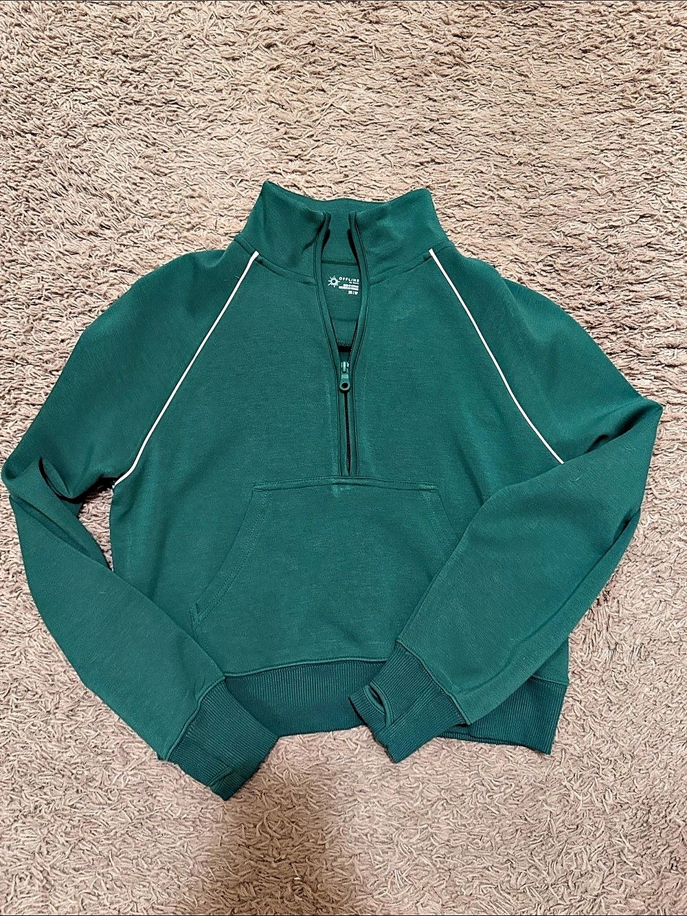 Offline by Aerie Cloud Fleece Seamed Quarter Zip Sweatshirt Quarter Zip
